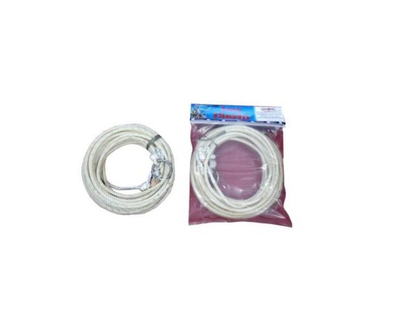 Laço de Polipropileno 10mm Torcido CRN Cableado Chumbado 18mts com Argola de Aço Inox